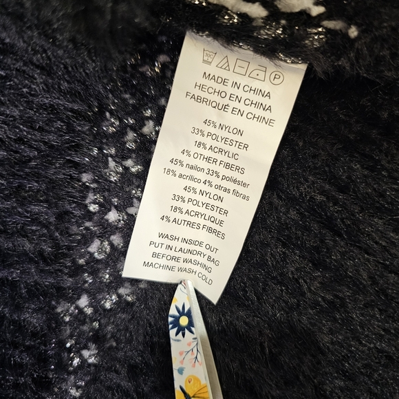 Michael Michael Kors Black Leopard Teddy Bear Heavyweight Sweater - Picture 8 of 8